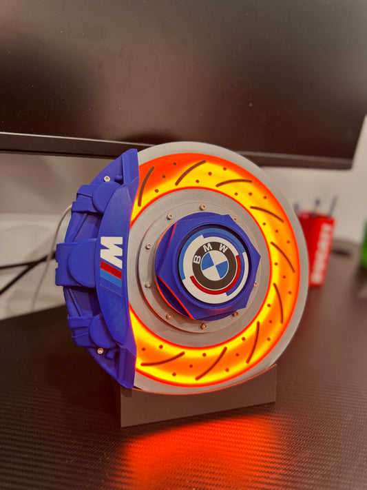 Brake Disc Desk Lamp – 3D Printed LED Night Light for Car Enthusiasts